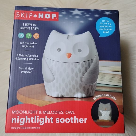 Skip Hop Moonlight & Melodies Nightlight Sleep Soother Owl Music Nature Sounds - Picture 1 of 7